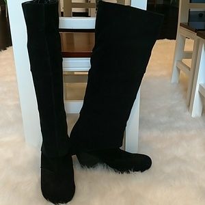 Black knee high boots